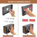 Y-in Hand Tissue Box Cover, Rectangular Black Wall Mounted Facial Paper Holder Dispenser, Prefert for Storage on Bathroom Vanity, Kitchen, Night Stand, Countertops Office and Car