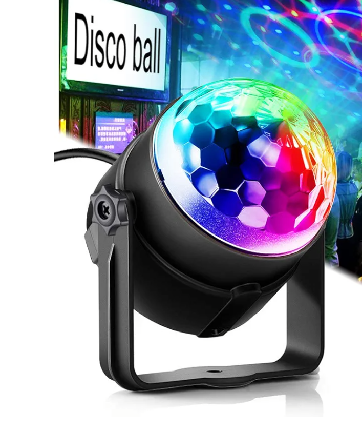 Party Disco Ball Dj Dance Lights Disco Strobe Rave Sound Activated Projector Effect Stage Light Remote Control for Birthday Xmas Wedding Bar Kids Christmas Glow Party