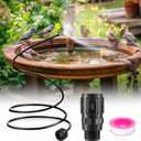 60 Inch Misting Hose for Garden, Bird Bath Mister with 0.8mm Mist Nozzle and 3/4" Connector, Adjustable Aluminum Misting Water Hose for Outside, Bird Bath, Trampoline