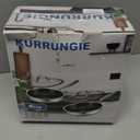 Hybrid Non Stick Frying Pans 2 Piece set, Stainless Steel Frying Pans with Tempered Glass Lid, 8" 10" 5 Ply Induction Cookware, Dishwasher-Friendly, Oven-Safe Up to 800°F, Compatible with All Cooktops