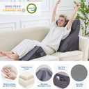4PCS Bed Wedge Pillow Set for After Surgery, Orthopedic Wedge Pillows for Sleeping, Back, Neck and Leg Pain Relief, Adjustable Memory Foam Support Pillows for Acid Reflux, GERD & Snoring, Grey