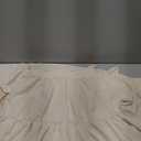 Lucrosun Women's Summer V Neck Short Puff Sleeve A Line Tiered Midi Dress (Apricot-S)