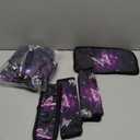 Frienda 10 Pcs Car Seat Covers for Women Accessories Interior Seat Covers with Steering Wheel Cover, Wrist Strap, Car Cup Mats, Armrest Pad, Shoulder Pad, Key Chain(Butterfly)