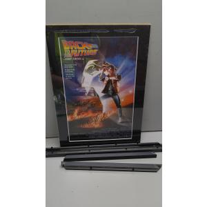 HWC Trading Back to the Future 2 Movie Poster Cast Signed 16 x 12 inch Framed Gift Printed Autograph Christopher Lloyd Michael J Fox Print Photo Picture Display - 16" x 12" Framed