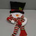 Christmas Tree Topper Snowman Top Hugger for Xmas Tree Holiday Decor Winter Wonderland Decoration New Year Ornament with Hat Shawl and Poseable Arms