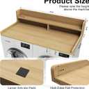 Washer Dryer Countertop, 54" x 27.55" 2-Tier Washer Dryer Topper with Edge, for Laundry Room Organization Oak, 54" x 27.55" x 12"