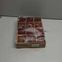 Tifeson 12pcs Velvet Christmas Balls Burgundy 3.15inch Flocked Shatterproof Hanging Ball Ornaments Christmas Tree Decorative Ornaments for Xmas Holiday Festival Party Decor