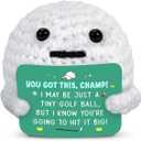 Positive Golf Ball Crochet, Funny Golf Gifts for Men, Inspirational, Cheer Up Gifts for Women Friends, Dad, Coworker, Bestie, Mom at Mothers Day, Birthday, Cute Crochet Support Buddies
