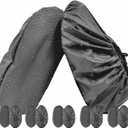5 Pairs Waterproof Anti slip Washable Reusable Boots Cover Indoor Shoe covers (Large Grey)