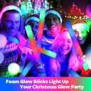wellent 68 PCS LED Foam Glow Sticks Bulk, Glow in the Dark Party Supplies with 3 Modes Colorful Flashing, Neon Party Favors for Birthday, Wedding, Carnival, Concert, Halloween Glow Sticks