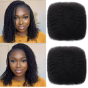 Haftaluv Afro Kinkys Bulk Human Hair 10 Inch 100g Nature Black Afro Kinky Curly Human Hair Bulk for Dreadlock Extensions, Micro Locs, Braiding Twists, Braids and Repair Locs(10 Inch, 1b#)