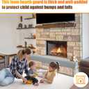 BALAPET Thick Memory Foam Fireplace Baby Proofing, 72x14 in Soft Fireplace Cover Hearth Cushion Baby Proof, Velvet Protectors for Children Proofing, Edge Protector(Gray,14x72in)