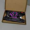 PHOEPET No Pull Dog Harness Medium Reflective Front Clip Vest with Handle,Adjustable 2 Metal Rings 3 Buckles,[Easy to Put on & Take Off](M, Purple)