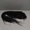 36" 360 Knotless Box Braided Wig with Swiss HD Full Lace  Pre-Cut, Black, 80 Strands, Lightweight Synthetic with Human Hair Baby Hair