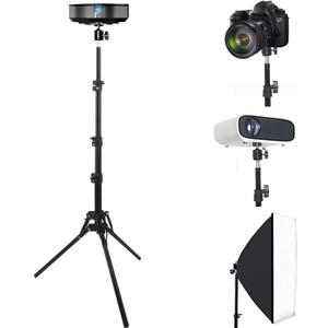 Coret Mini Projector Stand, Portable Camera Holder with 360 Rotatable Head, Adjustable Height 26-60in (FZ-25-60in)