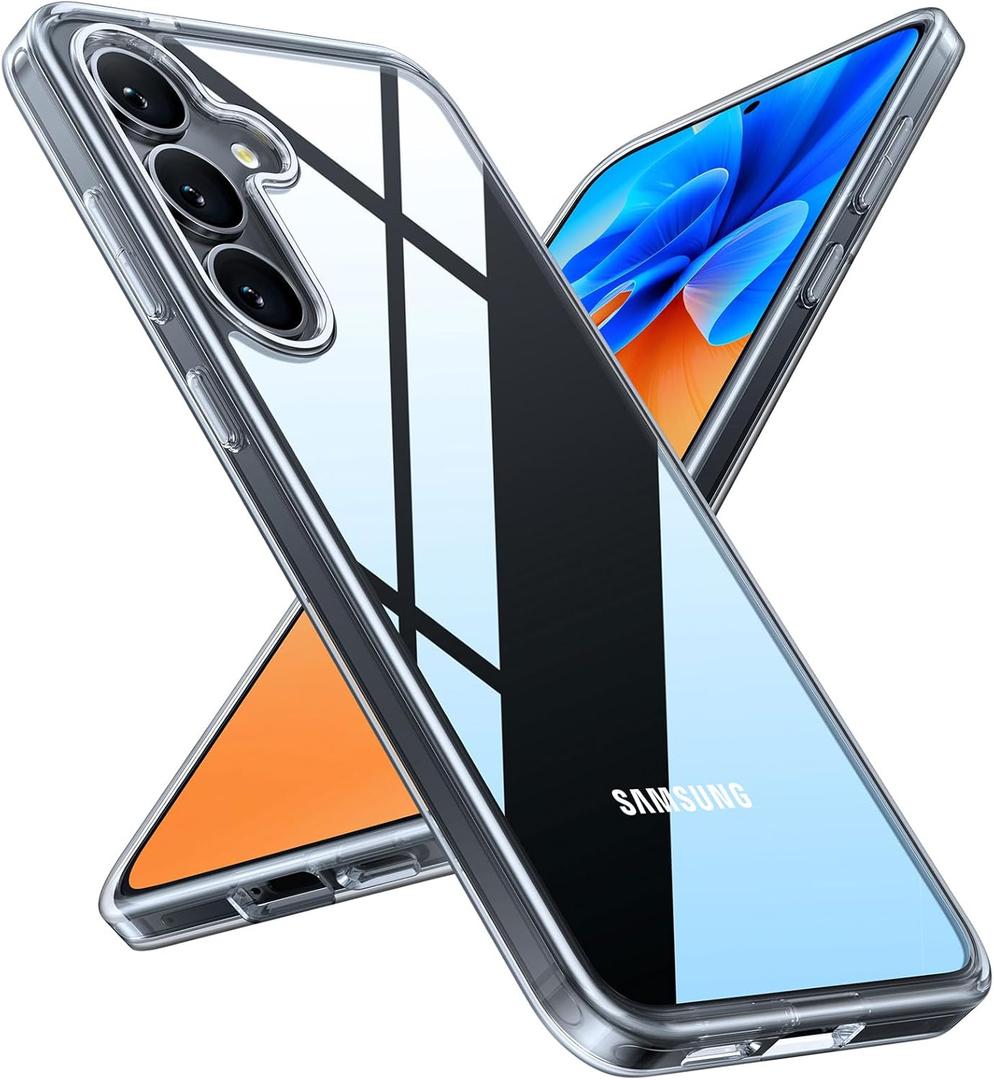 TORRAS Guardian Shockproof for Samsung Galaxy S25 Plus Case, [Non-Yellowing] [12FT Military-Grade Protection] Transparent Slim Case for Samsung S25 Plus Case, Diamond Clear, Hard, 6.7''