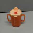 VOPHIA Senior Water Cup Sippy Cups for Elderly, Safe Silicone Spill Proof Cups with 2 Handles Straw and Lid for Adults for Hospital Patients, Elderly, Pregnant, and Disabled (Orange-1 Pack)