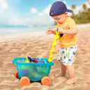 B. toys – Travel Beach Wavy – Wagon – Water Play & Sand Toy – with 11 Funky Sand Toys – 18+ Months, 9.5 x 14 x 8