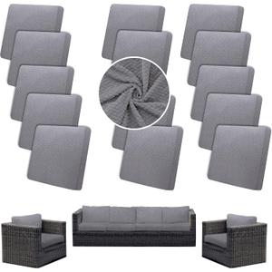 SUKAIKEQA 14PCS Patio Cushion Covers,Patio Furniture Couch Seat Slipcovers