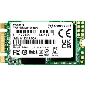 Transcend MTS430 256GB M.2 2242 SATAIII SSD with Dram Cache, Up to 530MB/s, Compatible with Ultrabook/Laptop/PC/Desktop, 3D TLC NAND Flash Internal SSD, LDPC Error Correction, SLC Cache, B+M Key