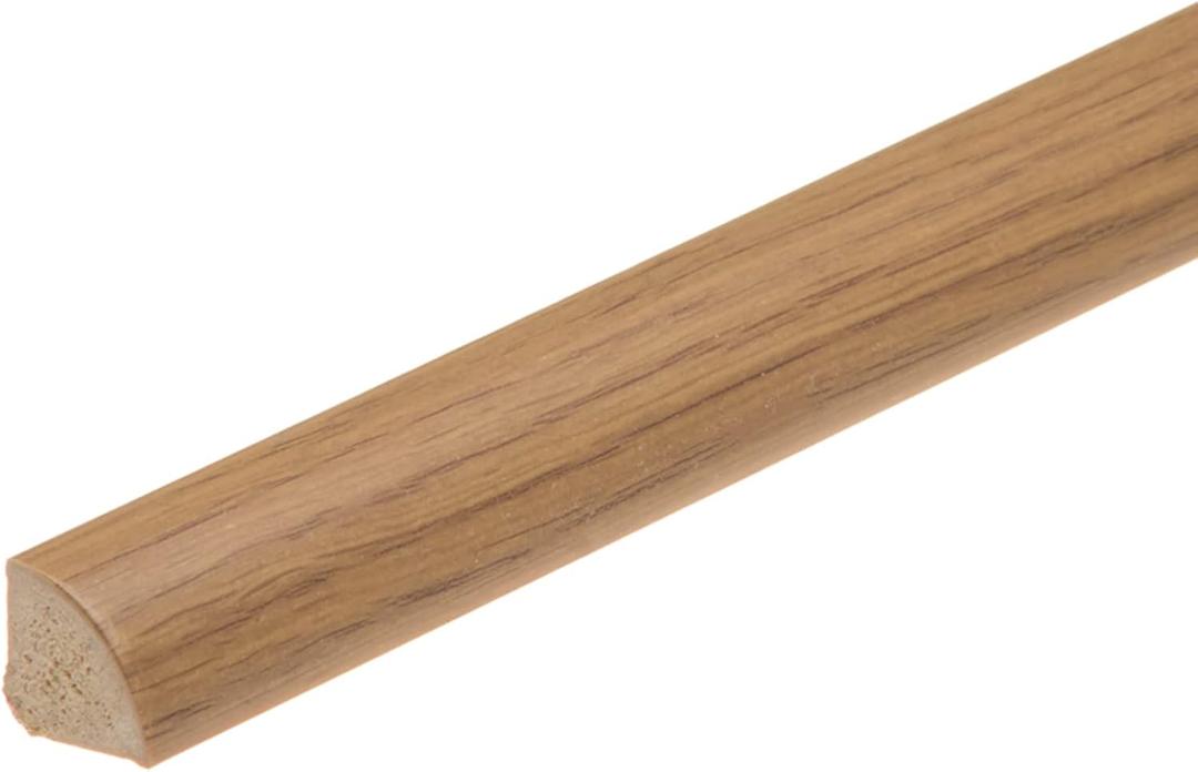 Cezar Quarter Round PVC Trim, 8' Length (1/2" Radius, Oak)
