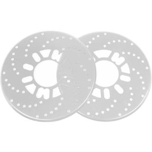 uxcell 2 Pcs Aluminum Alloy Disc Brake Rotor Cover Silver Tone for Truck Car Vehicle