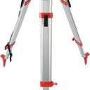 Professional Surveying Tripod - 5/8" x 11 Thread Aluminum Transit Tripod for Auto Level, Theodolite & Lasers Level, Adjustable Flat Construction Tripod (Max Height 1700mm) (Red)