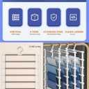 SEVEN LUCKY LIGHT 6 Tier Pants Hangers Space Saving up to 80%, 3 Packs Cloud Ladder Vertical Hangers for Pants, Leggings, Organizers for Apartment & Small Wardrobe Storage, Dorm Room Essentials