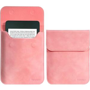 TiMOVO 6 Inch Sleeve for All E-Reader Book, 11th Generation 2024/2022, Protective Sleeve Cover Case with Pocket for Kobo Clara Colour Devices, Pink