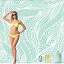 Beach Blanket Waterproof Sandproof Beach Mat for 1-8 Adults Quick Drying Durable Outdoor Picnic Mat for Beach Festival Travel Camping Hiking (LBL-Ripple, 79"83"(4 Person))