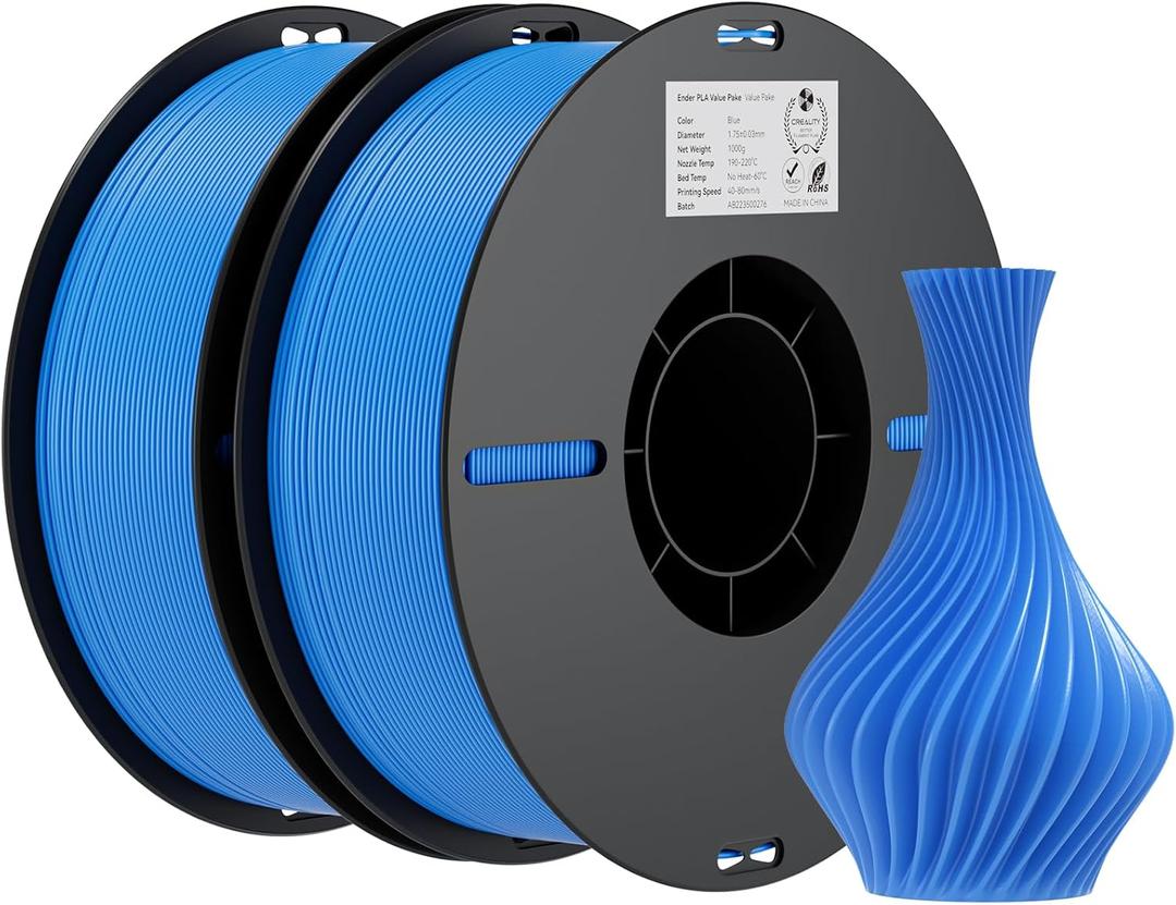 Creality 3D Printer Filament, 3D Printing Filament Tougher and Stronger, Accuracy +/- 0.02mm, 2kg, Blue*2