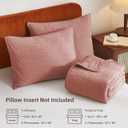 Velvet Quilt Set King Quilt, Lightweight Soft King Comforter Set, Bedspread Coverlet with 2 Matching Pillow Shams, Velvet Comforter Bedding Set for All Season (Pink, Wave) (King/Cal.King (106" x 96"))