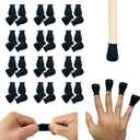 Extra Small Silicone Chair Leg Floor Protectors with Felt, FIT 19/32 to 15/16 Glide Chair Leg Caps Silicon Furniture Leg Feet Cover Bottom Slide Protect Hardwood Floors No Scratches No Noise 48 Pack