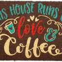 DII Natural Coir Doormat, Fun Greeting Mat, Love & Coffee, 18x30