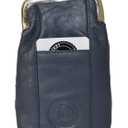 Leather Cigarette Case Pack Holder Regular or 100's Lighter Pocket by Leatherboss (Navy Blue)