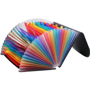 Pocket File Folders Accordian File with Pockets Expandable File Folder Letter Size for Document (Multi-color)