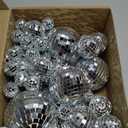 54 Pcs Mini Silver Disco Balls - Hanging Mirror Ornaments for Party, Wedding, Christmas Supplies (1.2 Inch, 2 Inch, 3.2 Inch, 4 Inch)