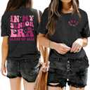 College Graduation Shirts in My Senior Era Shirt Class of 2025 Retro Senior T-Shirt Graduation Gift Tee Tops (Gray, XXL)