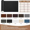 Shagoom Leather Repair Patch, 35X79 Inch Repair Patch Self Adhesive Waterproof, DIY Large Vinyl Patches for Couches, Furniture, Kitchen Cabinets, Wall Dark Brown, 35X79 Inch