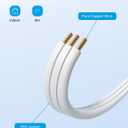 TROND Flat Outlet Extender with 6 Inch Cord - ETL Listed Flat Plug Extension Outlet Splitter Adapter, Electrical 3 Way Multi Wall Plug Extender for Home Office Dorm Room Cruise Ship Travel, White (3 Prong with Short Cord, 1 Pack)