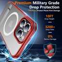 SPIDERCASE Magnetic for iPhone 16 Pro Case, with 2 Pcs [Tempered Glass Screen Protector] [ Military Grade Drop Protection] Invisible Kickstand Slim Case for iPhone 16 Pro 6.3", Red