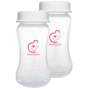 Nenesupply 9oz 2 Count Wide Neck Mouth Breastmilk Storage Bottle Breast Pump Bottles Use for Pumping with Spectra S1 S2 9 Plus Breast Pumps. Replace Spectra Bottles for Pumping Breastmilk Collection
