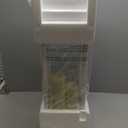 Alpine Corporation 28" Tall Indoor/Outdoor Candlelit Battery-Operated Lantern with Flickering Warm White LED Lights, Large - White