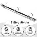 3 Ring Binder 1 Inch, PANDRI 12 Pack 1-Inch Binder Fits Letter Size 8.5'' x 11'' Paper, Versatile Binders for Office Home School, 2 Pockets, White