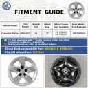 17 Inch Silver Wheel Covers for 2008-2012 Chevrolet Malibu LS, Fits 17" OEM Steel Wheel 9597624, Direct Replacement 9596923 & 9596921, Snap-On ABS Hubcaps, 4-Pack