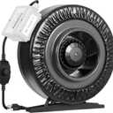 VIVOSUN Z6 6 Inch Inline Duct Fan, 440 CFM Ventilation Fan with Variable Speed Controller for Grow Tent, Indoor Garden Ventilation, Black