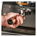 KNODOS 54mm Bottomless Portafilter Breville Compatible Rosewood Handle & Naked 1821 Gram Filter Basket Included Fits Barista Express, Pro, Touch, Bambino Plus, Infuser, Duo Temp Pro Impress