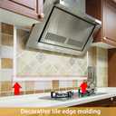 2 x 10 ft Primed Peel-and-Stick Tile Edge Molding Trim, Flexible Edging Moulding for Kitchen Backsplash, Mirror Frames & Wall Borders