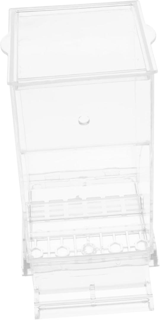 GANAZONO Automatic Bird Feeder for Parrots Acrylic Cage Dispenser Spill Pet Bird Food Holder Easy Bottom Tray for Budgies