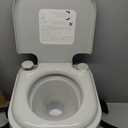 HSM 6.4 Gallon Waste Tank Portable Toilet for Camping RV Boating Fishing Indoor Outdoor Toilet Compact Double-outlet Anti-leak Seal Ring Commode with Travel Bag Sprinkling Bottle